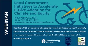 Webinar on Accelerating E-bike Adoption for Climate and Equity